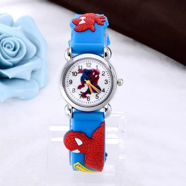 hot sale spiderman watch kids watches 3d rubber kids cartoon watch baby spiderman clock children's watches saat relogio reloj