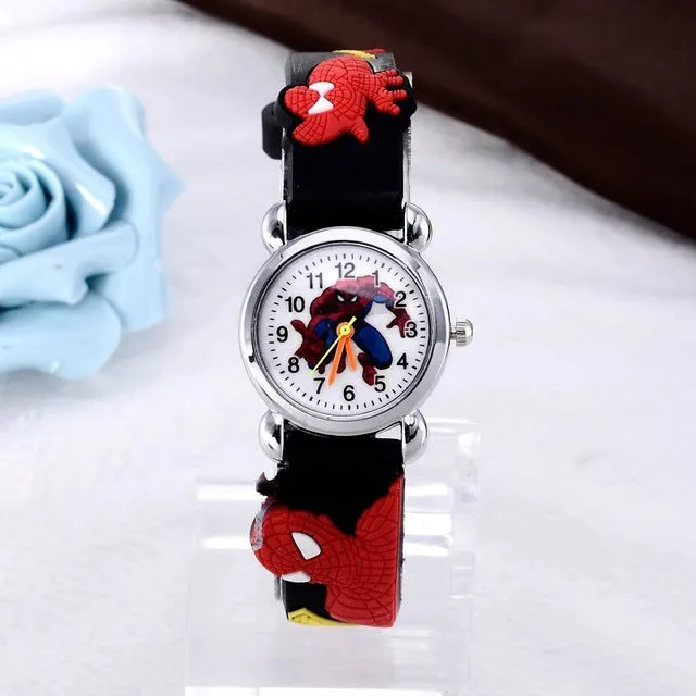 hot sale spiderman watch kids watches 3d rubber kids cartoon watch baby spiderman clock children's watches saat relogio reloj