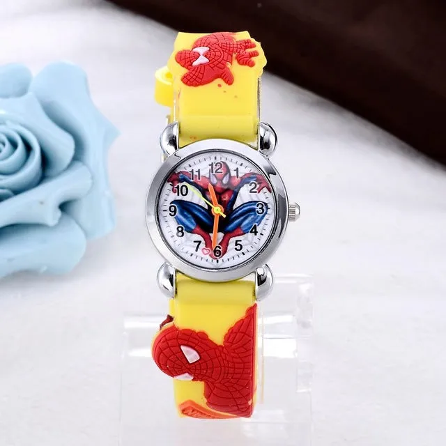 hot sale spiderman watch kids watches 3d rubber kids cartoon watch baby spiderman clock children's watches saat relogio reloj