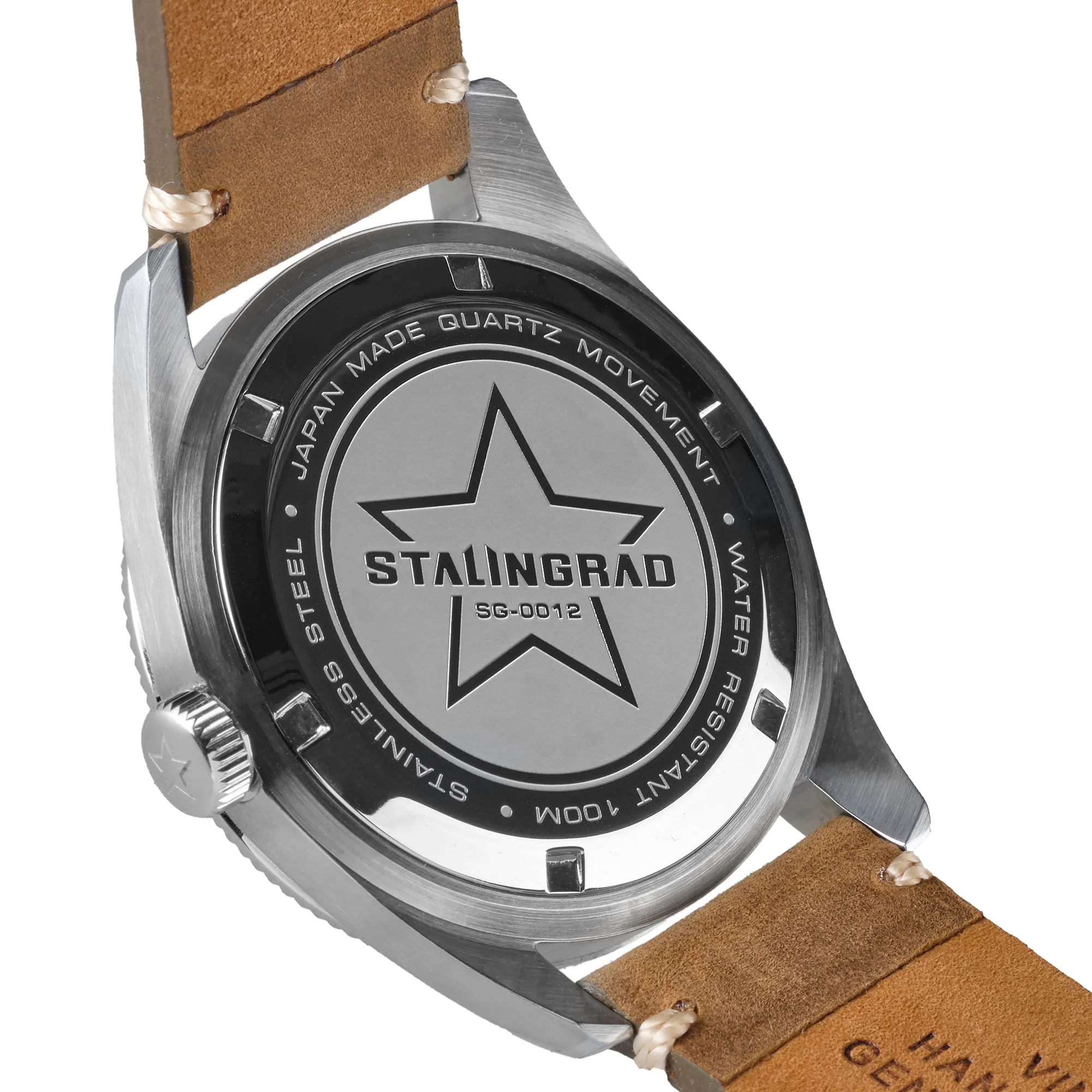 Iron Will. White Dial. Brown Leather Strap. SG-0012-01