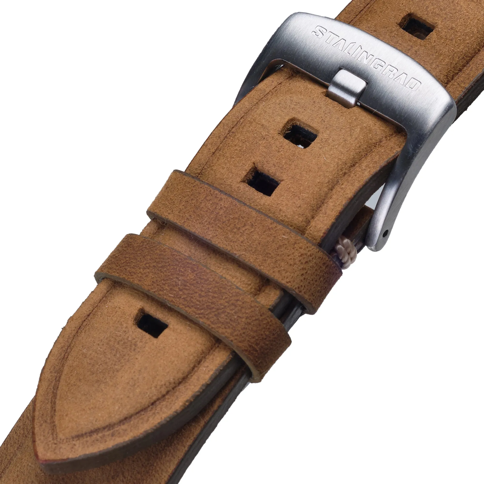 Iron Will. White Dial. Brown Leather Strap. SG-0012-01