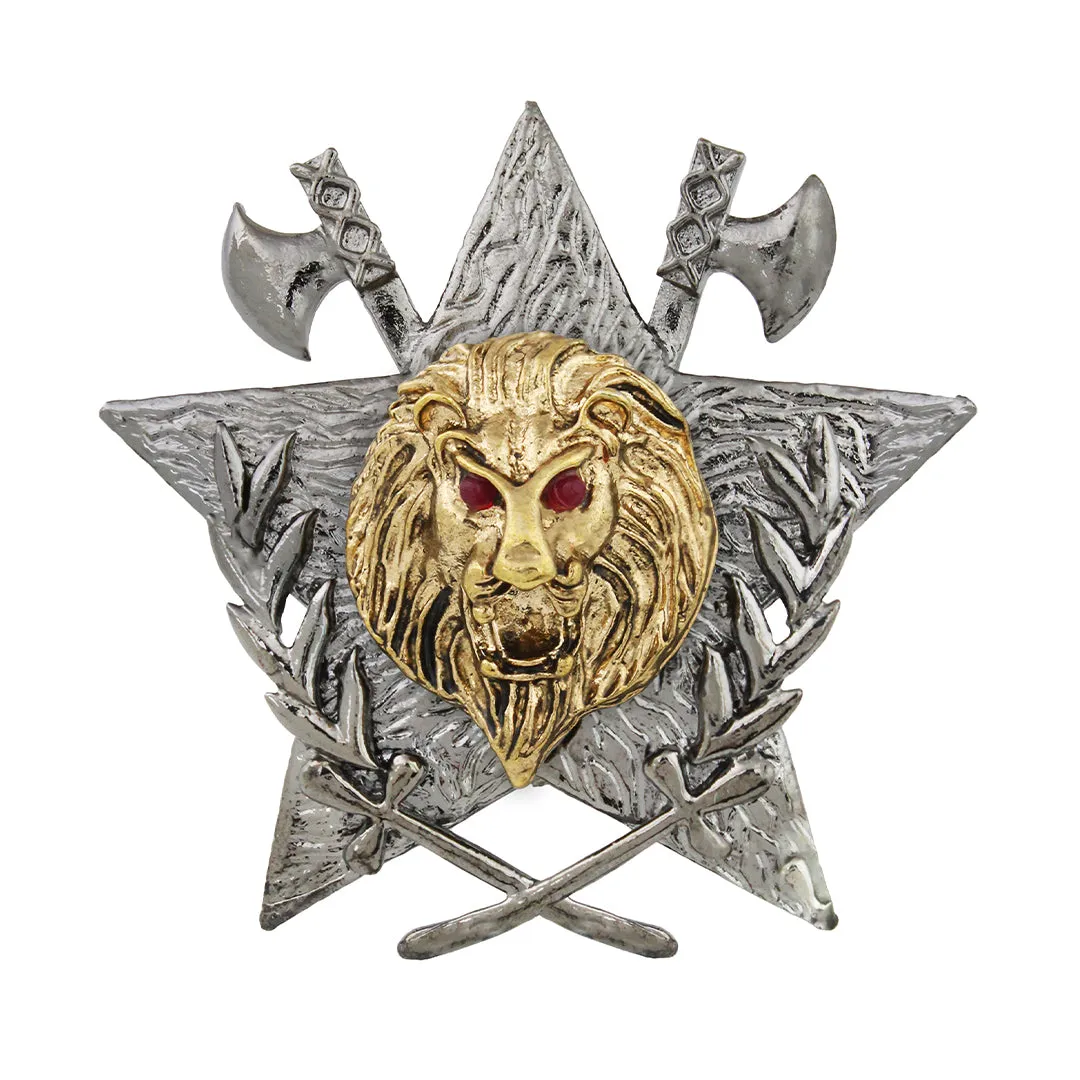 Kavove Lion's Valor Dark Grey Colour Lapel Pin