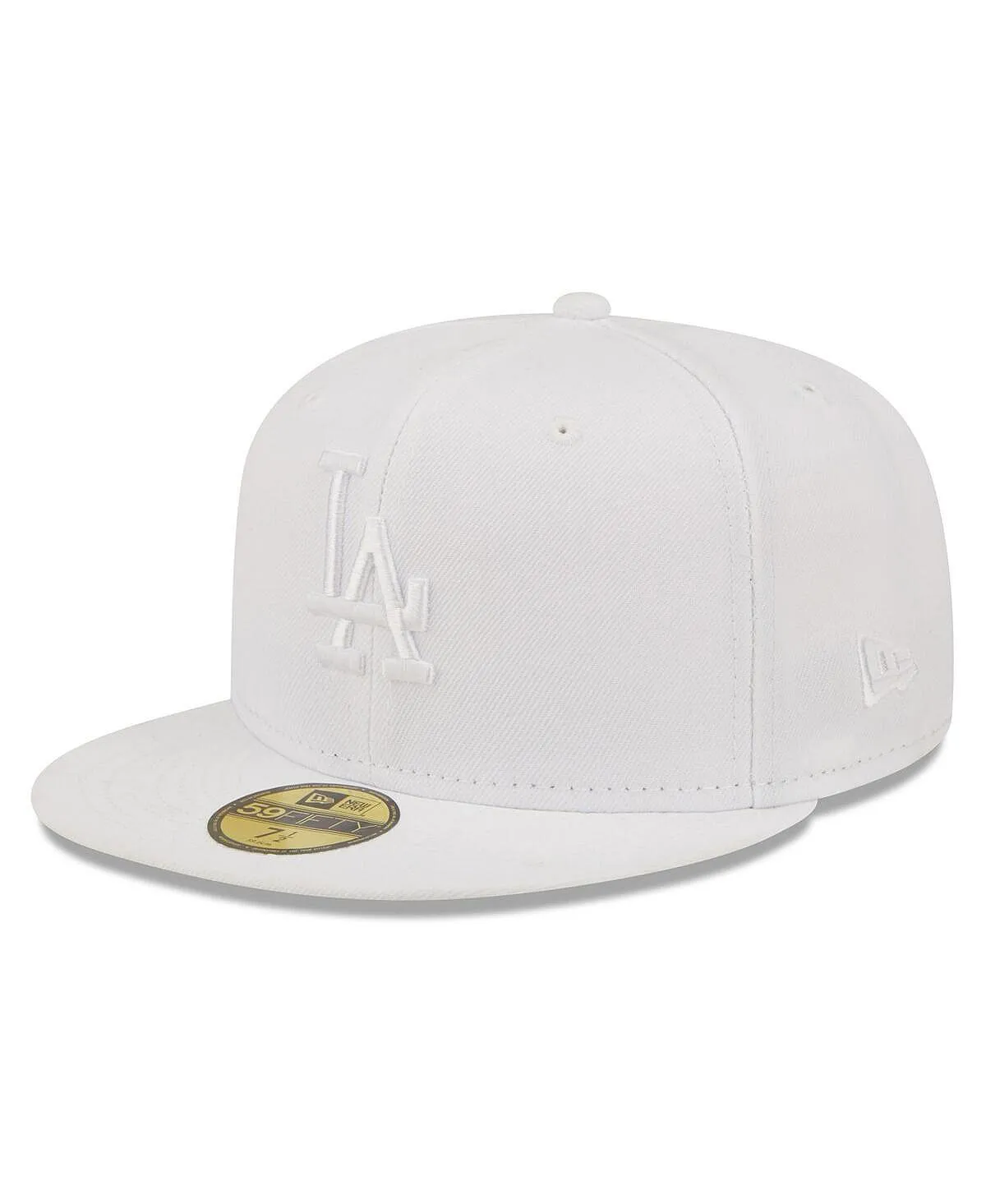 Los Angeles Dodgers Men's Fitted Cap White on White 59FIFTY New Era