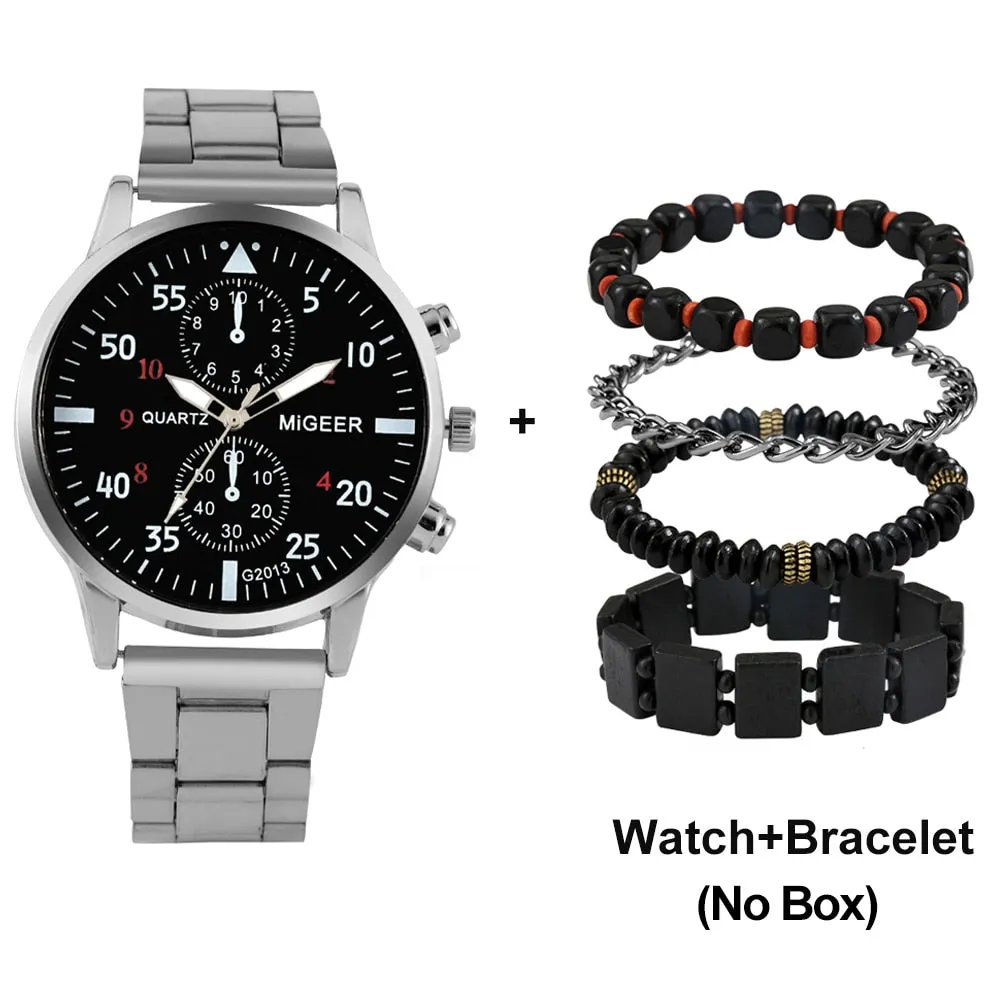 Luxury Watch and Bracelet Wrist Watche Set