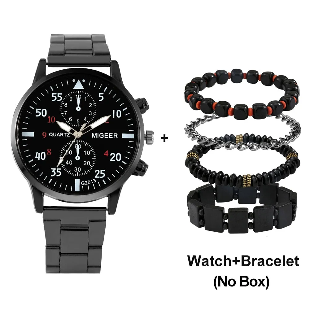 Luxury Watch and Bracelet Wrist Watche Set