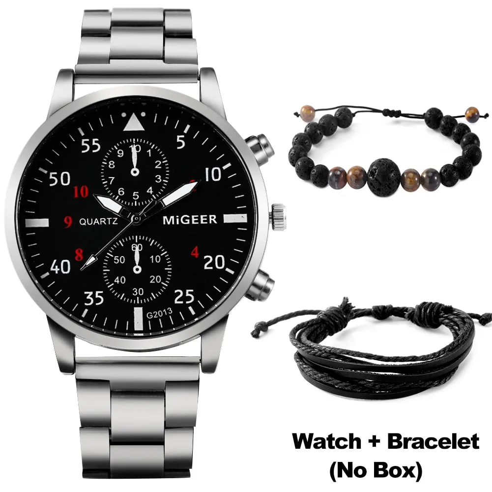 Luxury Watch and Bracelet Wrist Watche Set