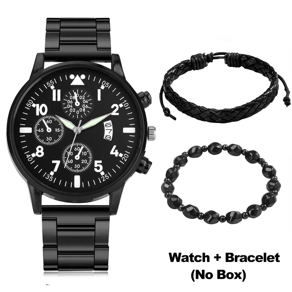 Luxury Watch and Bracelet Wrist Watche Set