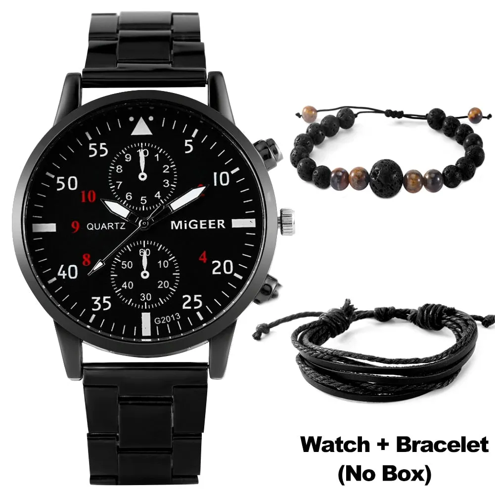 Luxury Watch and Bracelet Wrist Watche Set