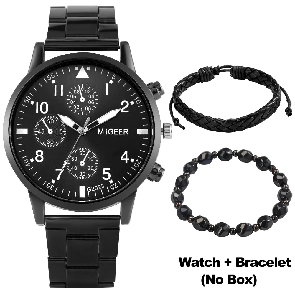 Luxury Watch and Bracelet Wrist Watche Set