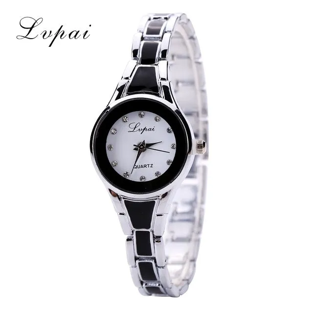 Lvpai Brand Cheap New Fashion Luxury Golden Silver Gemstone Quartz Wristwatches Women Dress Ladies Casual Quartz Watches