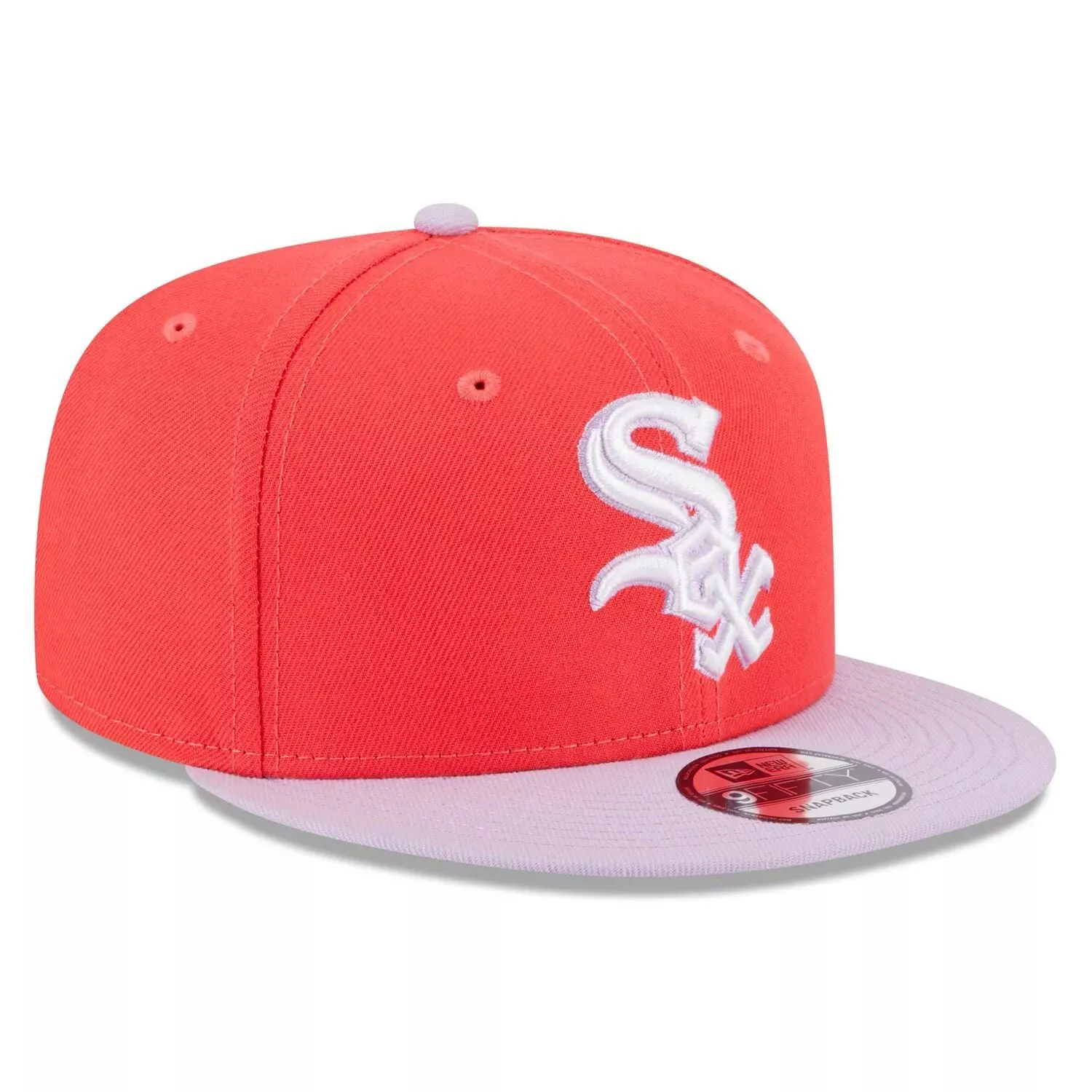 Men's Basic Two-Tone Cap New Era Red/Purple Chicago White Sox Spring Two-Tone Snapback Cap 9FIFTY