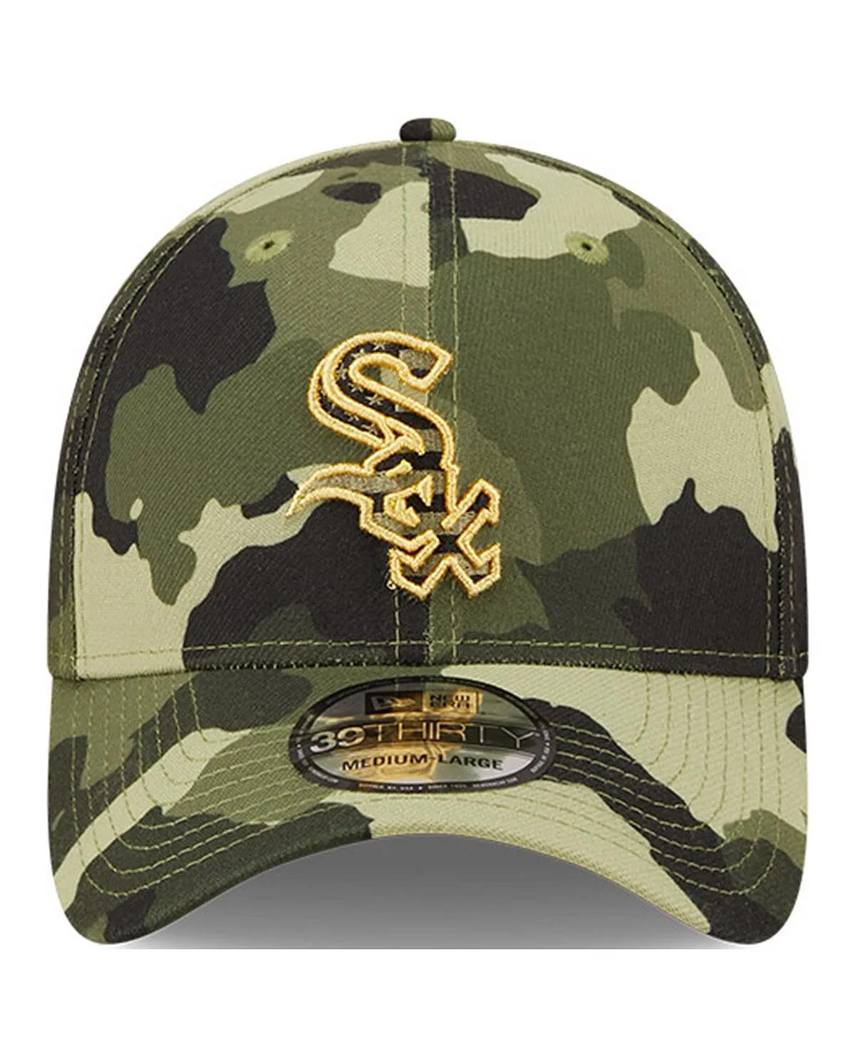 Men's Chicago White Sox Armed Forces Day 2022 Camouflage Cap 39THIRTY Flex Hat New Era