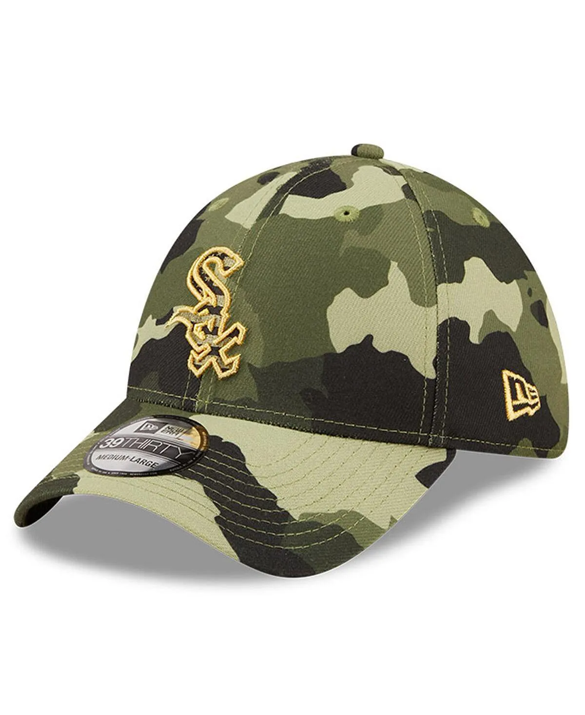 Men's Chicago White Sox Armed Forces Day 2022 Camouflage Cap 39THIRTY Flex Hat New Era