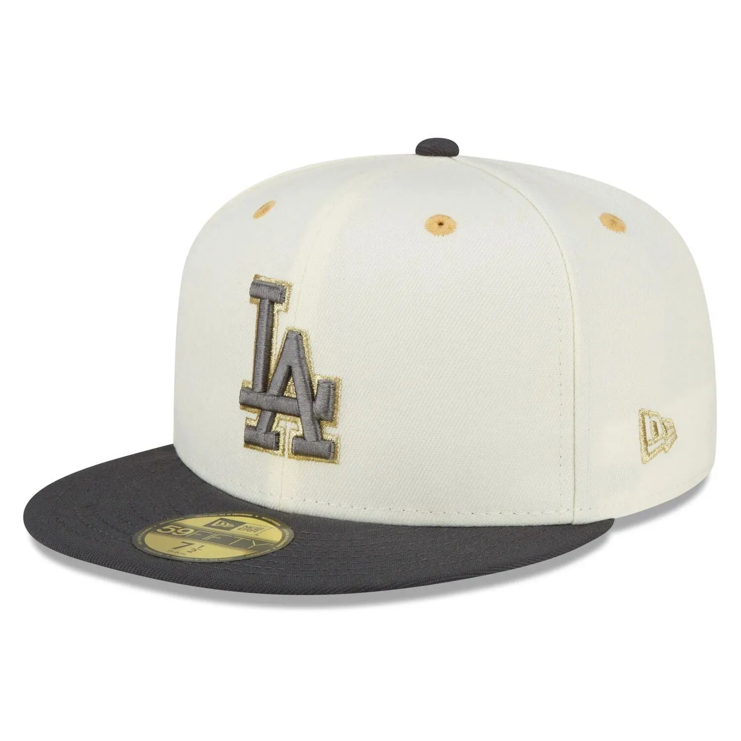 Men's New Era Cap White/Charcoal Los Angeles Dodgers 1980 MLB All-Star Game Chrome 59FIFTY Fitted Hat