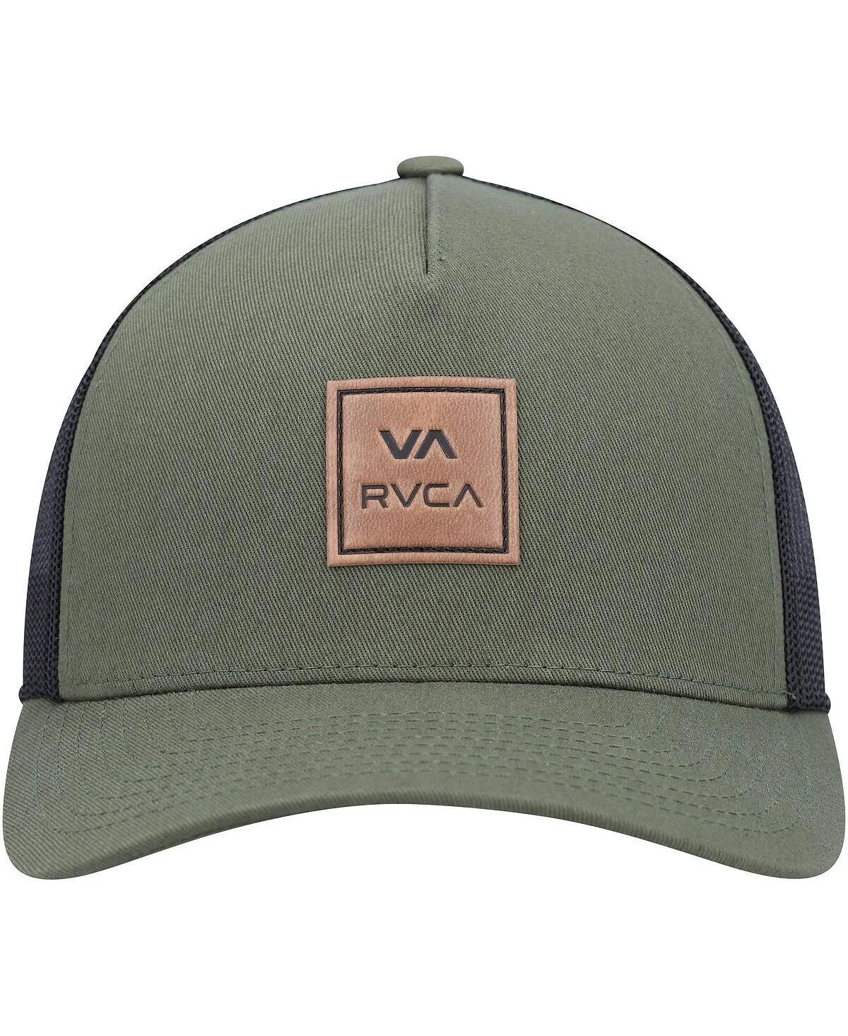 Men's Olive Black VA All The Way Trucker Snapback RVCA Cap