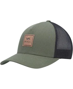 Men's Olive Black VA All The Way Trucker Snapback RVCA Cap