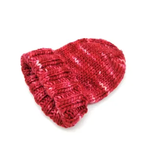 Merino Wool Red Knit Hat