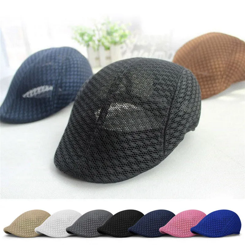 Mesh Men Beret Cap