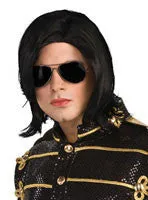 Michael Jackson Straight Wig and Sunglasses