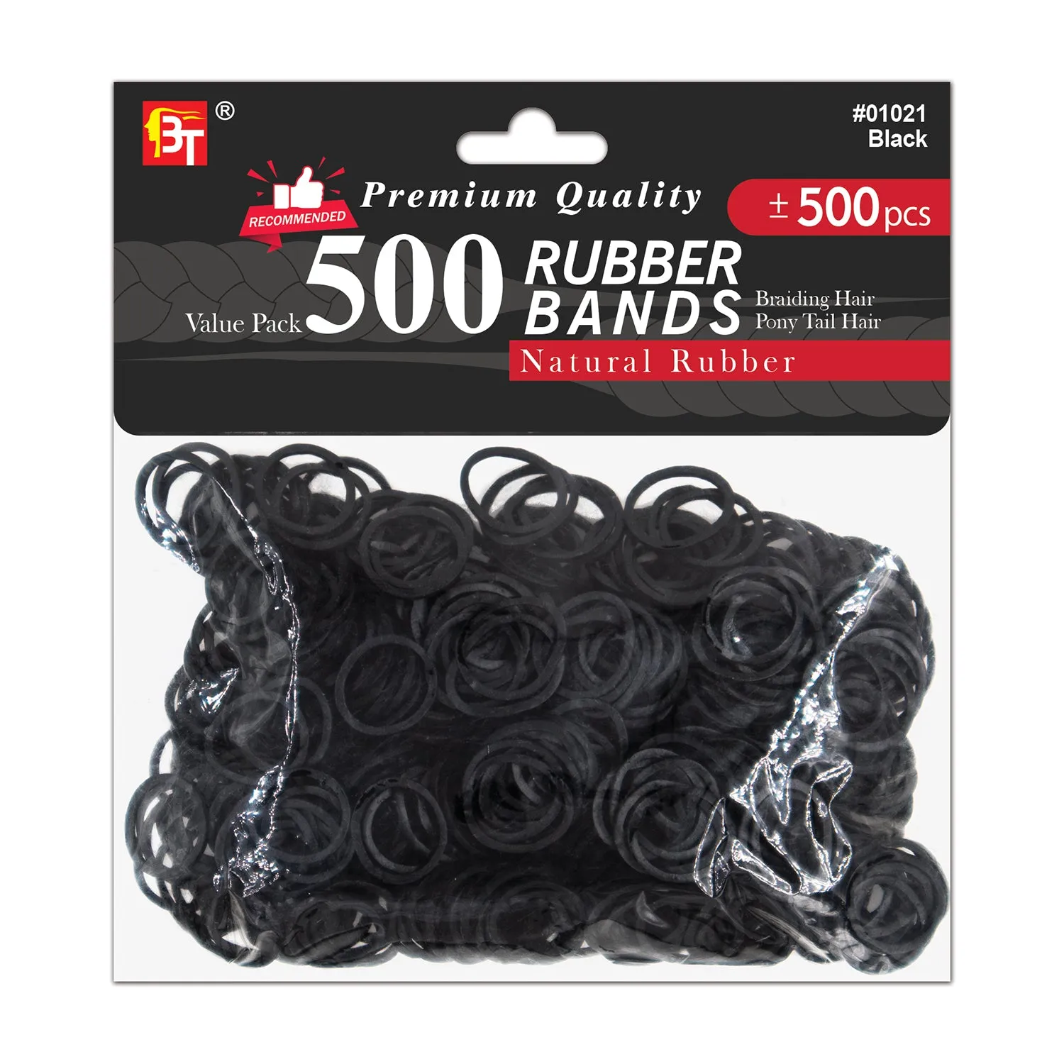 Natural Rubber Bands Value Pack - Black