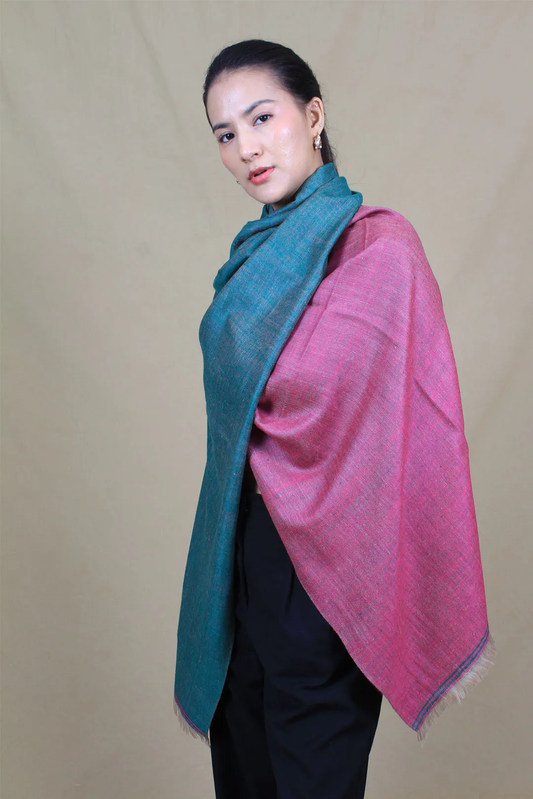 Naylah Reversible Dorukha Cashmere Stole