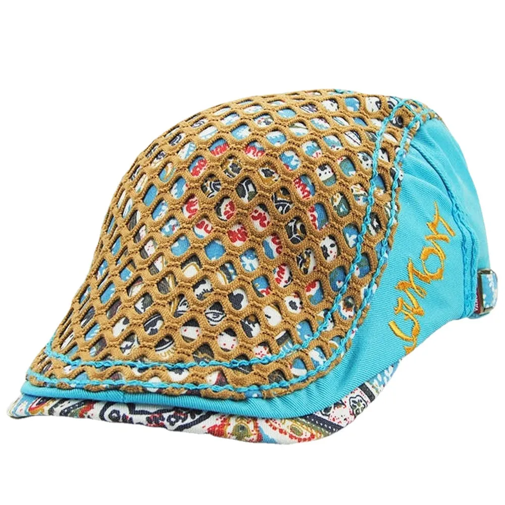 NEWBLOM Graffiti Lace Hats Women's Cotton Beret British Retro Artist Hat