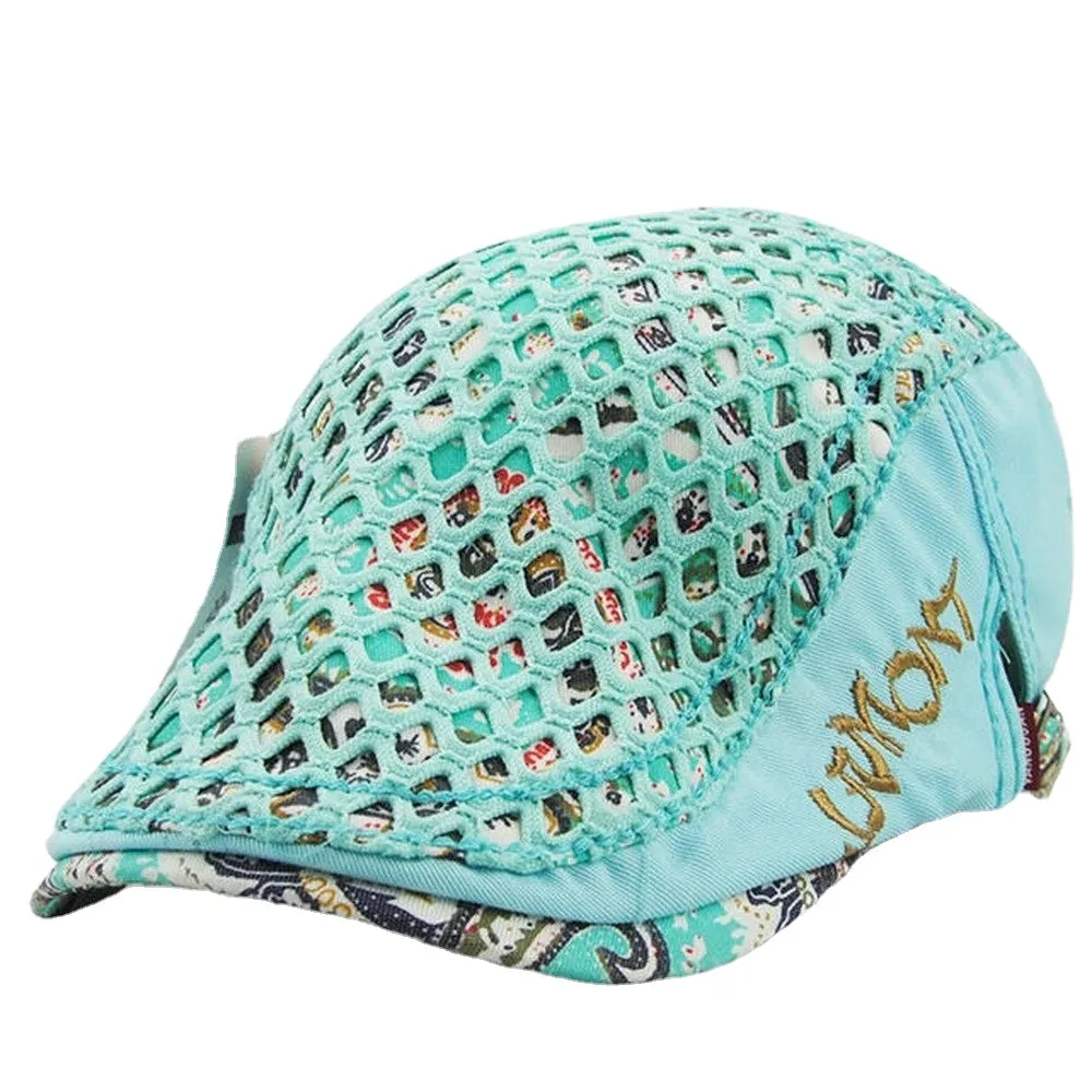 NEWBLOM Graffiti Lace Hats Women's Cotton Beret British Retro Artist Hat