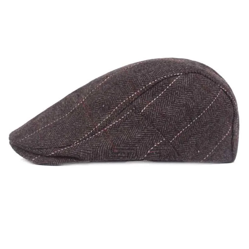 NEWBLOM Vintage Striped Beret Men Women Caps