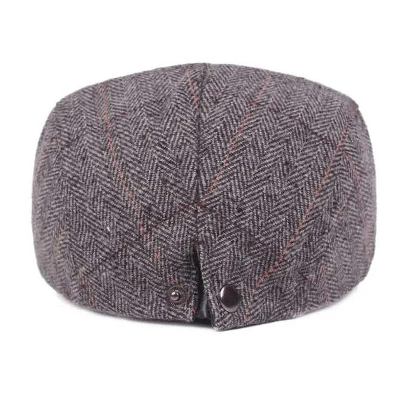 NEWBLOM Vintage Striped Beret Men Women Caps