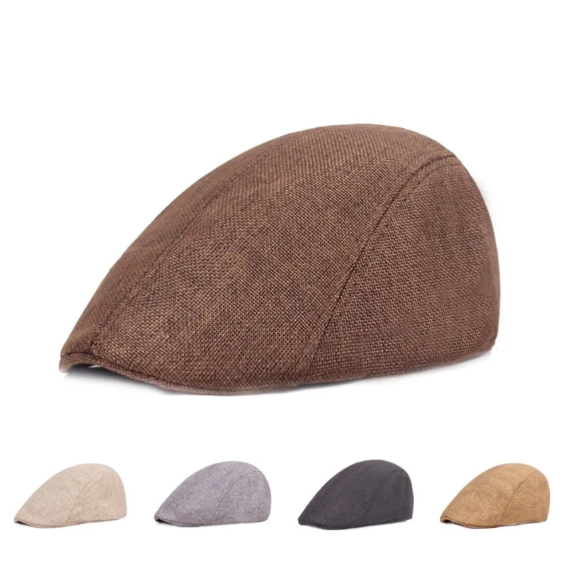 NEWBLOM Vintage Women Flat Brim Adjustable Beret Newsboy Hats