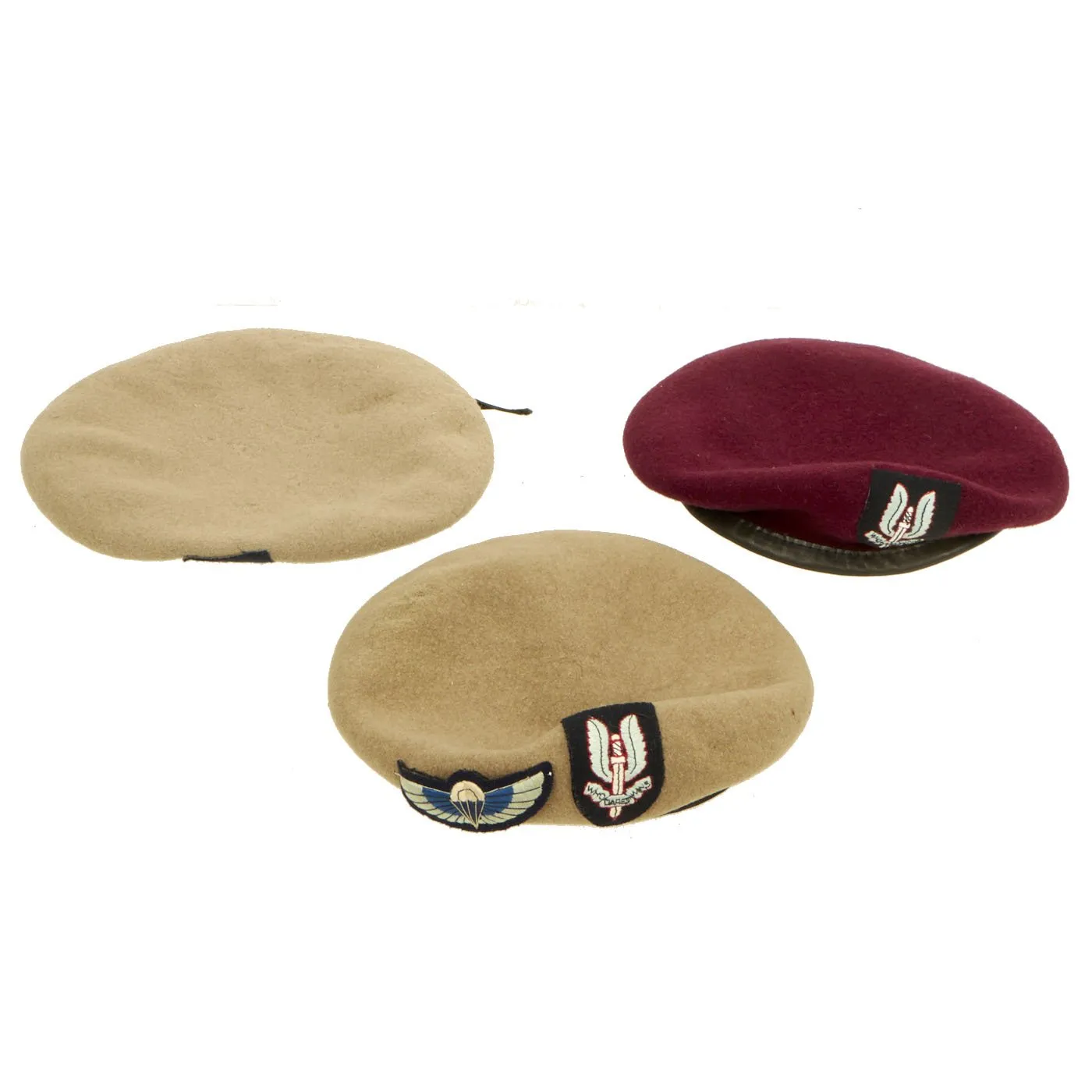 Original British SAS Beret Hat Set of 3 - Formerly Part the Tower of London Yeoman Warder’s Club Collection