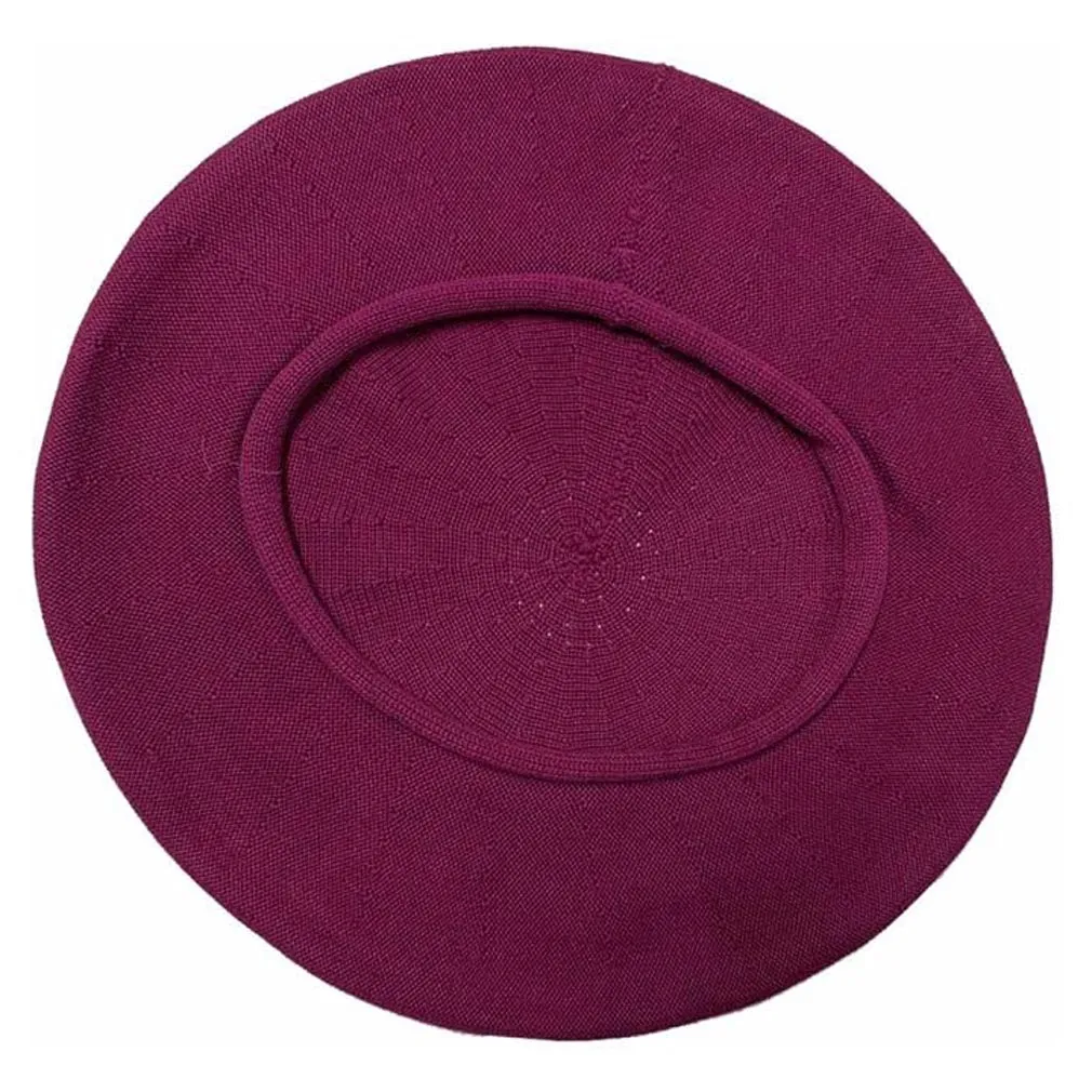 *Parkhurst 10-1/2 Inch Diameter Cotton Knit Beret, Style# 30016