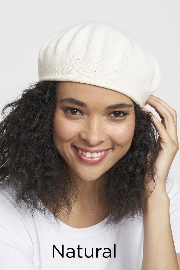 *Parkhurst 10-1/2 Inch Diameter Cotton Knit Beret, Style# 30016