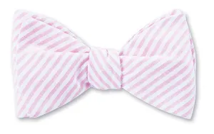 Pink Seersucker Bow Tie - B3395