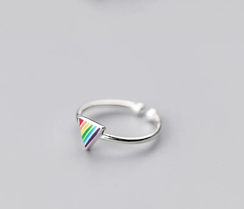 Pride Triangle and Star Rings (Adjustable Rings)