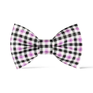 Purple and Black Halloween Plaid Bow Tie