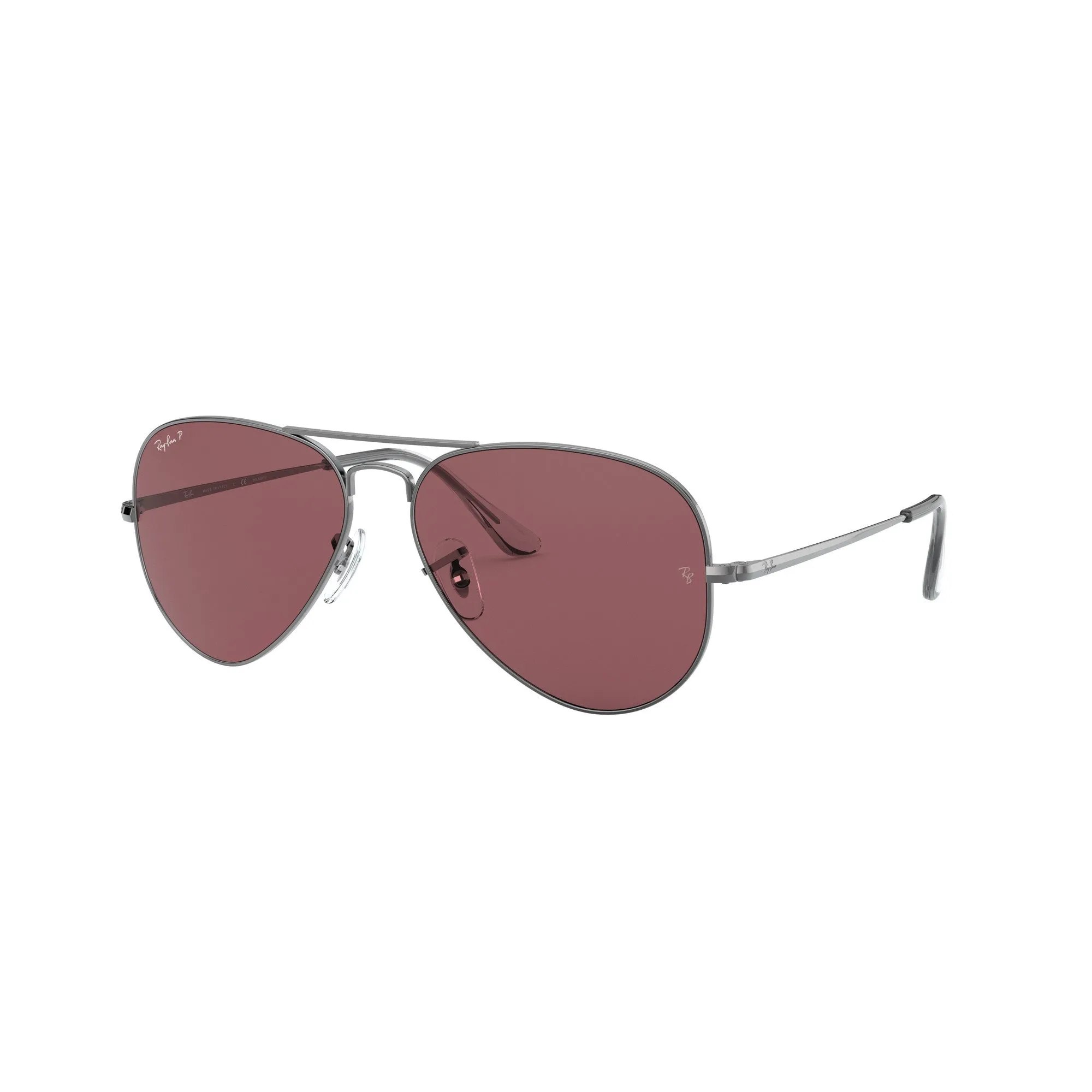 Ray Ban Polished Grey Sunglasses with Violet Classic Lenses-RB_3689_004/AF_58mm