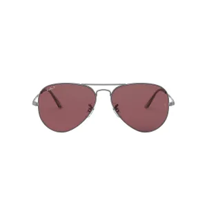 Ray Ban Polished Grey Sunglasses with Violet Classic Lenses-RB_3689_004/AF_58mm