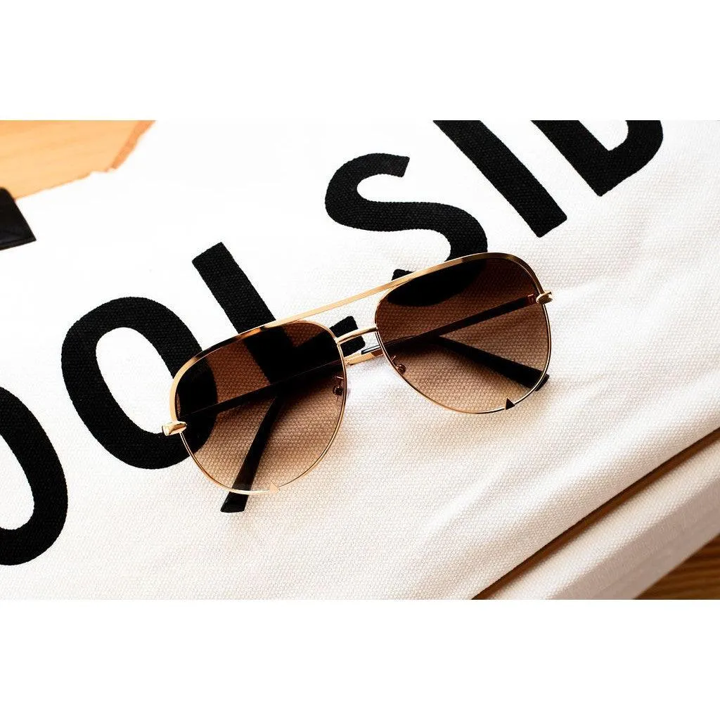 Ready to Ship | The Alex Gold / Caramel Tea - High Quality Unisex Aviator Sunglasses*