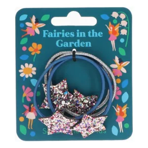 Rex London Children's- Glitter Star Hair Bands (Set of 4) - Fairies in the Garden