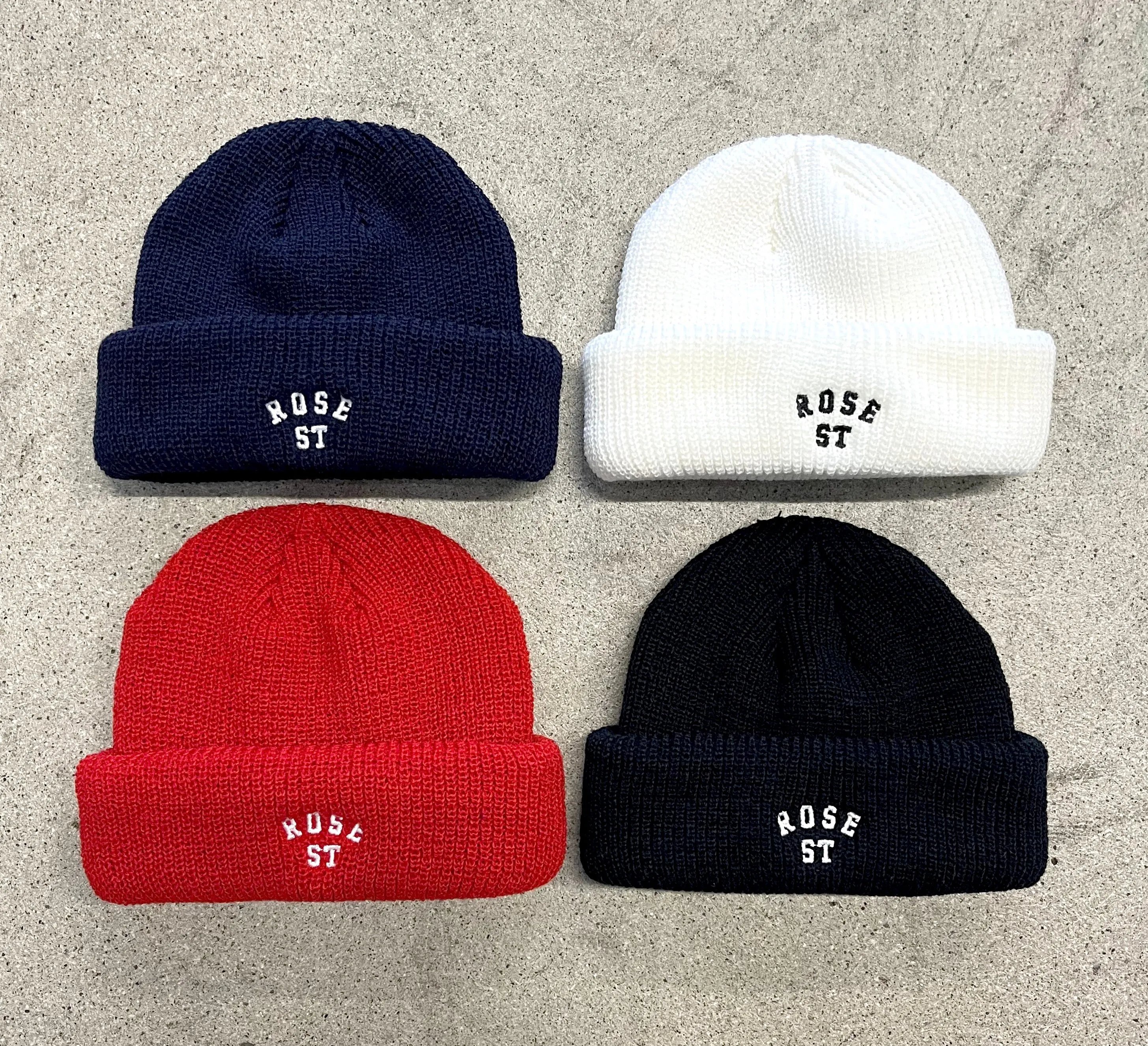 Rose Street Arc Logo Beanie: Assorted Colors