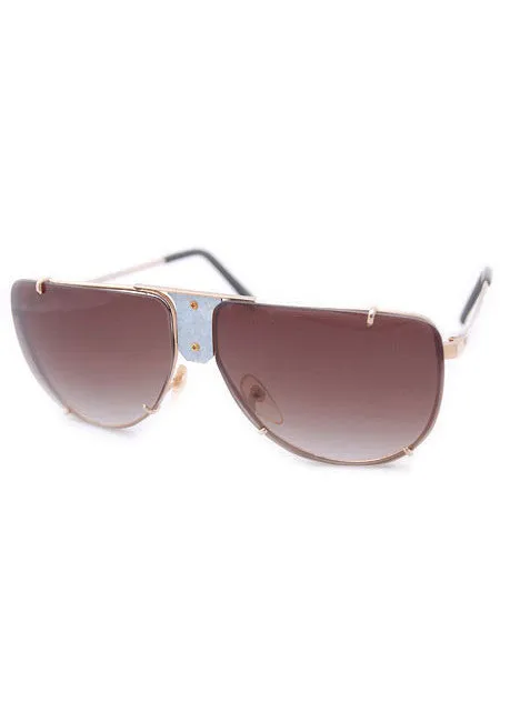 SIERRA Gold/powder Aviator Sunglasses