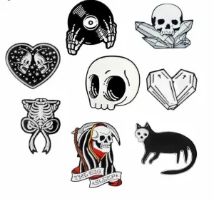 Skeleton Pin Brooches