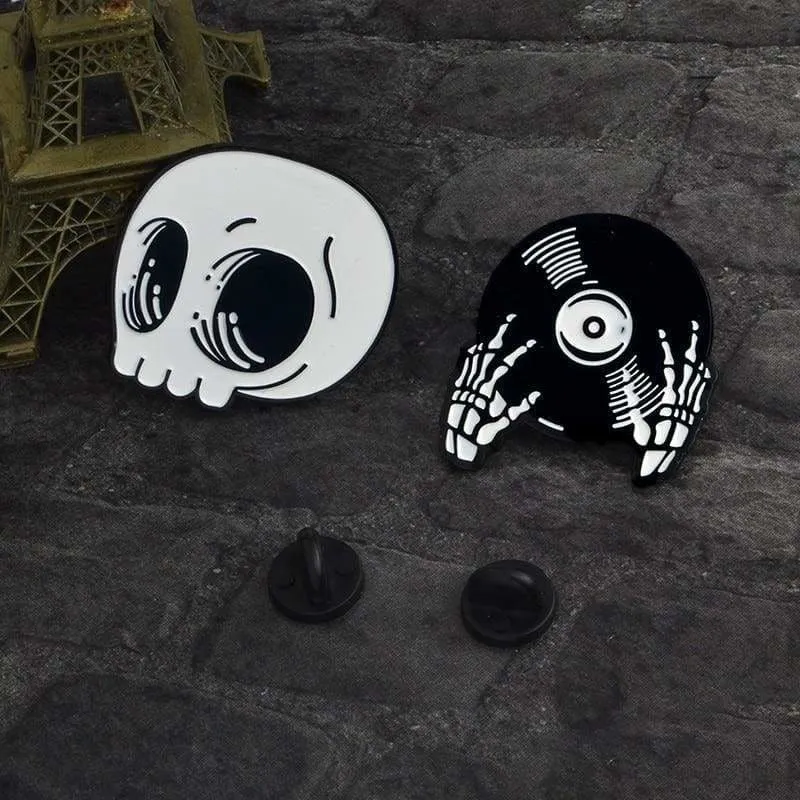 Skeleton Pin Brooches