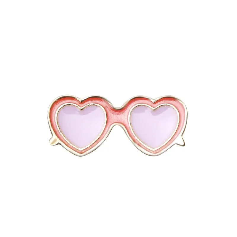 Summer Beach Sunglasses Style Brooch Fashion Enamel Pins