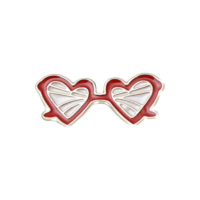 Summer Beach Sunglasses Style Brooch Fashion Enamel Pins