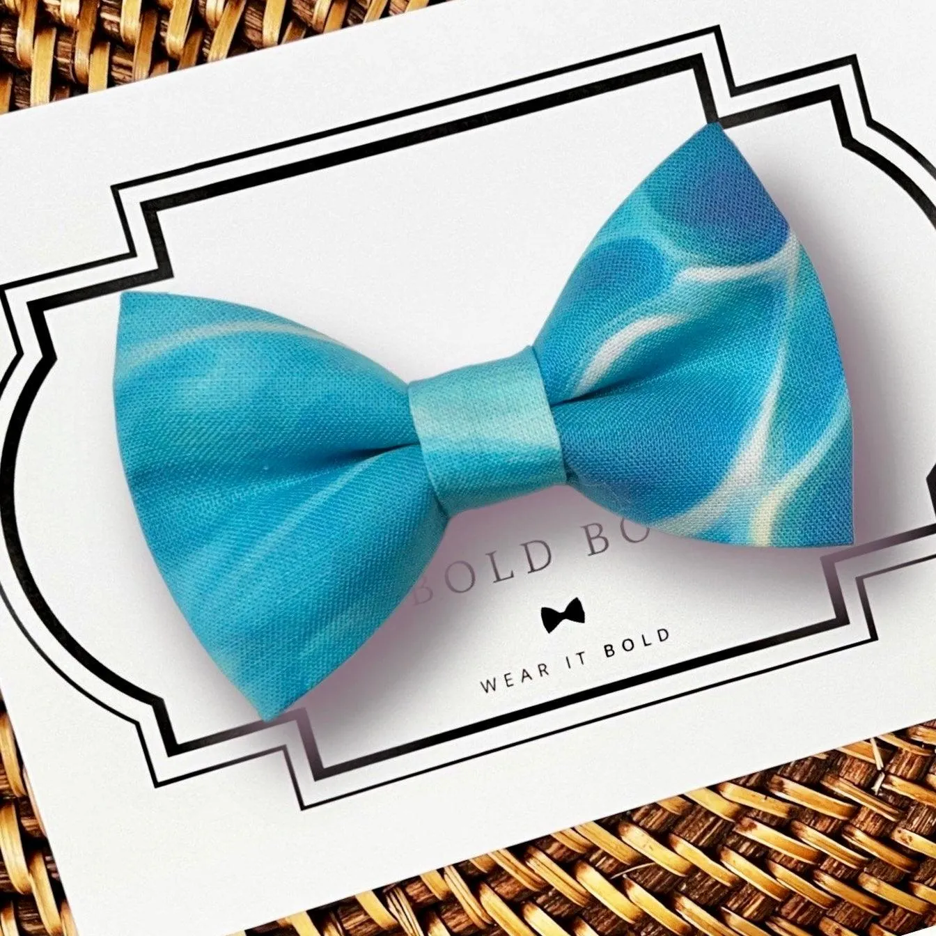 Summer Waves Bow Tie for Dog Collar or Cat Collar