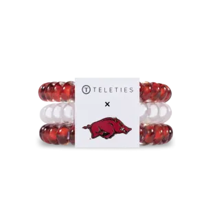 Teleties Hair Tie - Small Band Pack of 3 - University of Arkansas