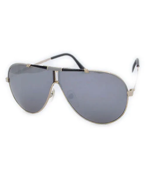 THE MARK Gold/Gray Aviator Sunglasses