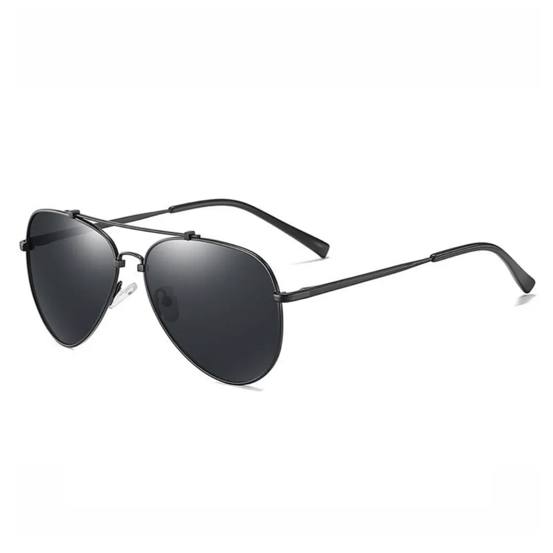 Unisex Polarized Aviators with Brow Bar Sunglasses Echo